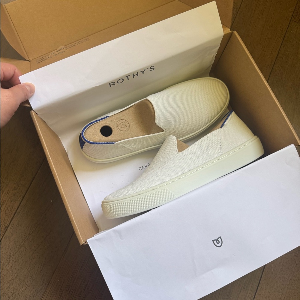 Rothy's Bright White Slip-On Sneakers